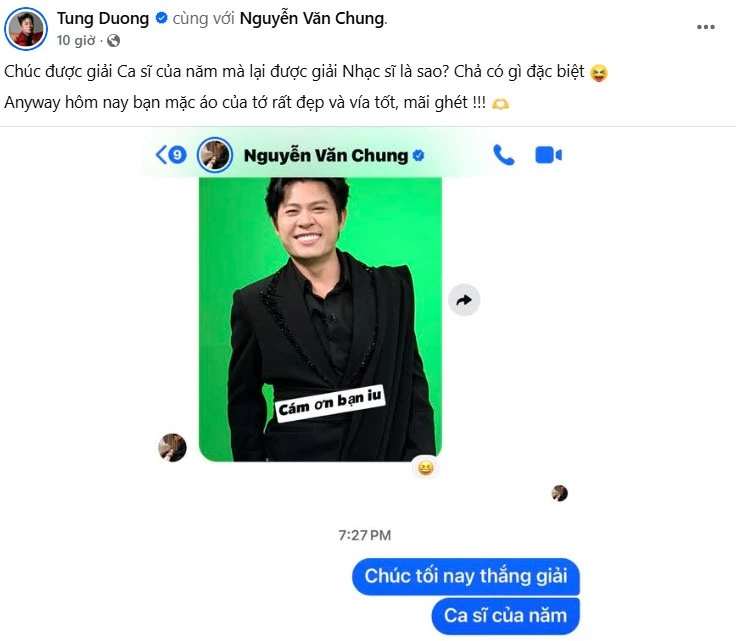 Nhạc sĩ Nguyễn Văn Chung nhận tin vui Nhạc sĩ Nguyễn Văn Chung nhận tin vui