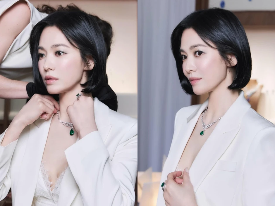 Nhan sắc thật của Song Hye Kyo ở tuổi 45 vừa bị lộ tại sự kiện ở Pháp