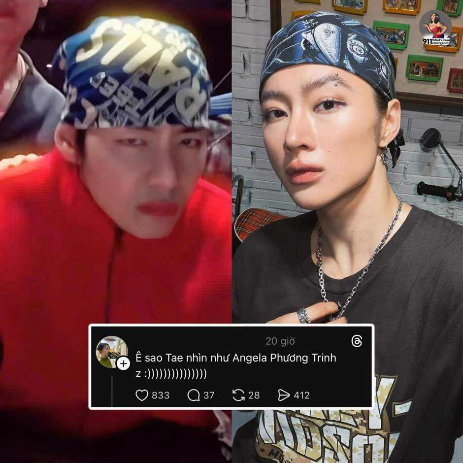 Nhìn V (BTS) mà lại ra Angela Phương Trinh Nhìn V (BTS) mà lại ra Angela Phương Trinh