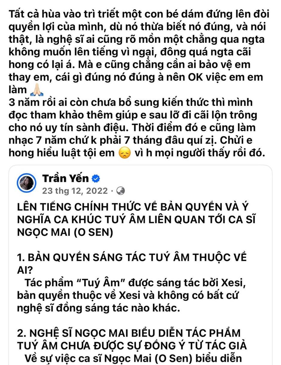 Ồn ào hit 227 triệu views nóng lại giữa vụ khởi tố 5 vụ án xâm phạm bản quyền, 1 nghệ sĩ lên tiếng