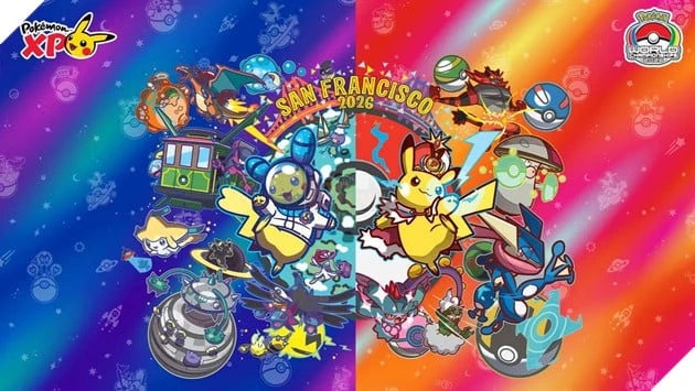 Pokémon World Championships 2026 công bố loạt thẻ promo độc quyền mới, nổi bật với Pikachu và Rayquaza