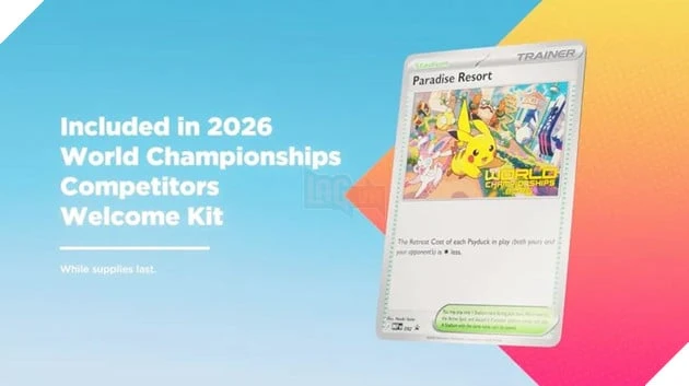Pokémon World Championships 2026 công bố loạt thẻ promo độc quyền mới, nổi bật với Pikachu và Rayquaza