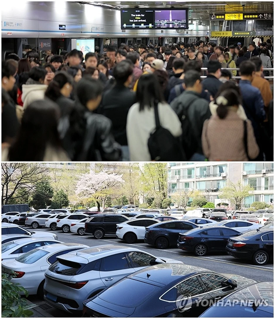 Seoul những ngày này: Biển người tràn xuống tàu điện ngầm, xe buýt cũng chật cứng sau lệnh cấm xe theo biển số chẵn lẻ