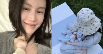 Siêu mẫu Hà Tuệ hiếm hoi đăng ảnh ấm áp bên "Tiểu Win" - con trai của mình và Trần Vỹ Đình trong Ngày của Mẹ