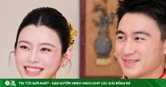 Siêu mẫu nội y Hề Mộng Dao đeo vàng trĩu cổ trong lễ cưới với chồng đại gia