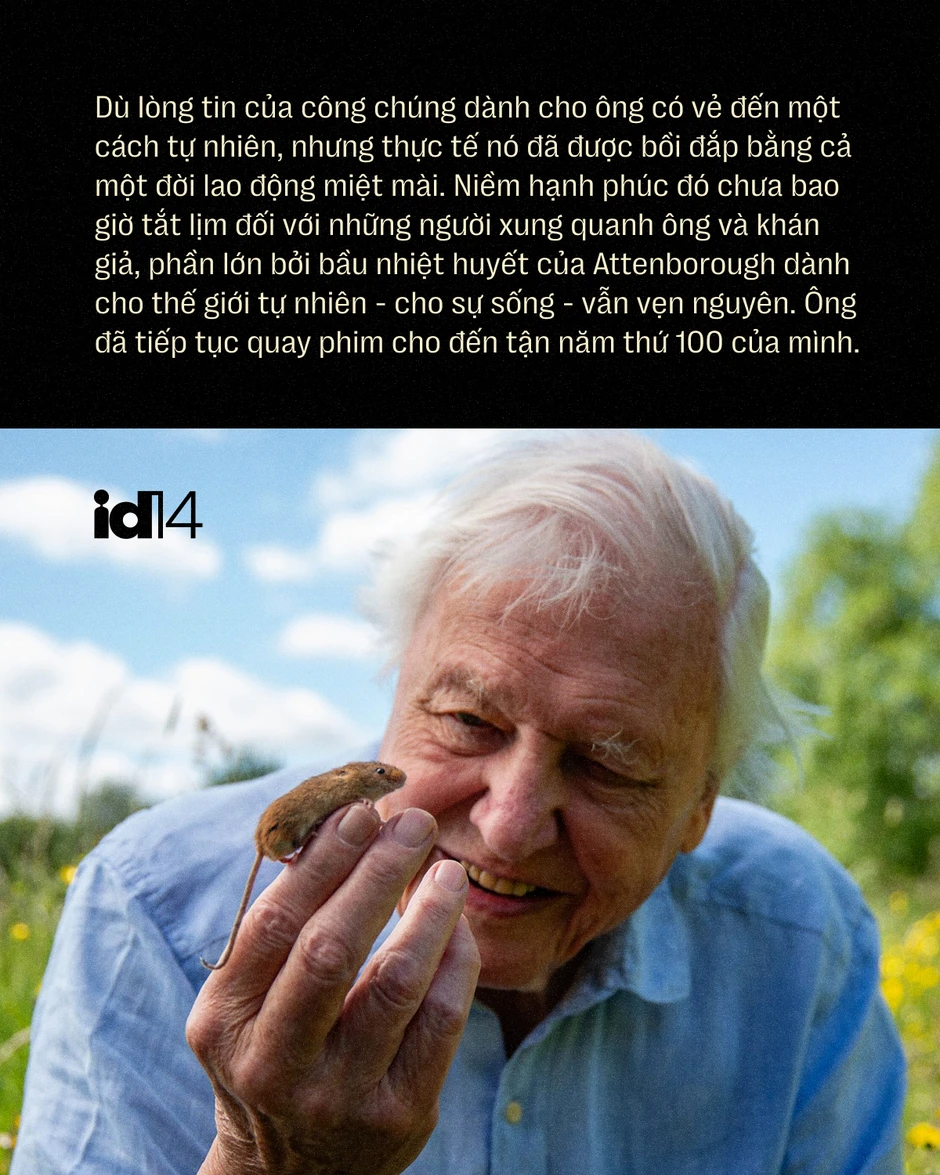 Sir David Attenborough: 100 năm sống, 70 năm làm phim tài liệu và một "hiệu ứng" làm thay đổi thói quen của cả hành tinh Sir David Attenborough: 100 năm sống, 70 năm làm phim tài liệu và một "hiệu ứng" làm thay đổi thói quen của cả hành tinh