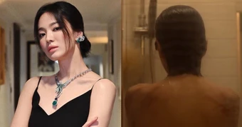 Song Hye Kyo bất ngờ rời khỏi phòng tắm công cộng sau khi gặp một người phụ nữ