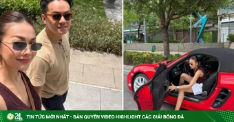 Thanh Hằng thích thú lái Porsche gần 6 tỷ đưa chồng đi hẹn hò cuối tuần