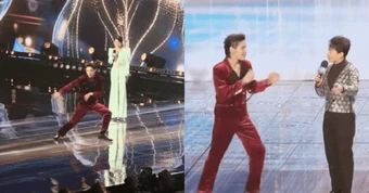 Thiếu gia showbiz gây sốc giữa lễ trao giải: Múa may cuồng và cú tung cước vào mặt MC