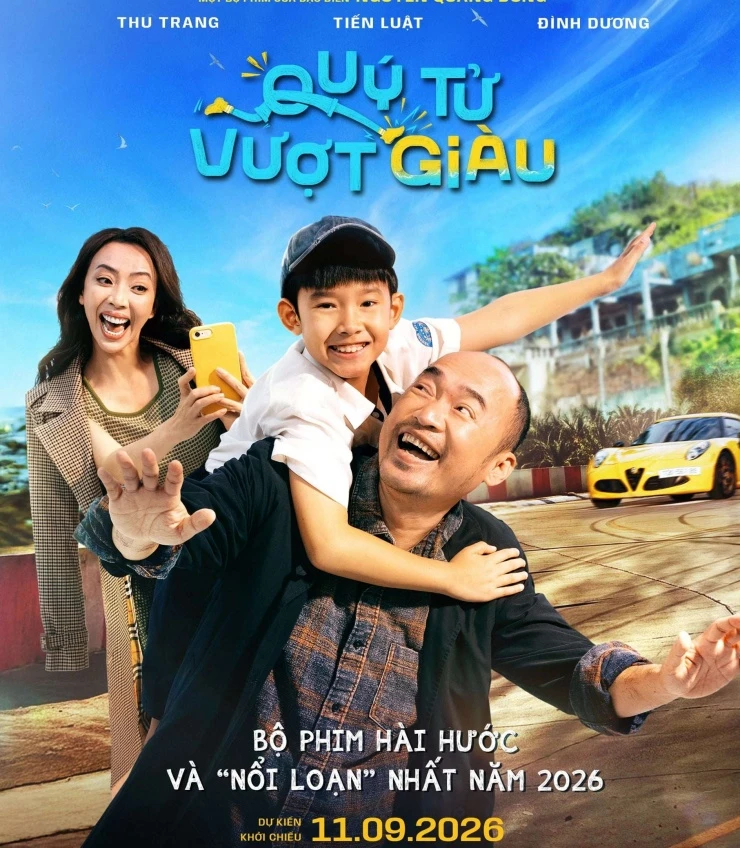 Thu Trang - Tiến Luật lần đầu là vợ chồng trong phim mới của đạo diễn Nguyễn Quang Dũng