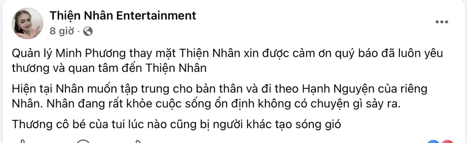 Tình hình hiện tại của Thiện Nhân giữa lúc gia đình mất liên lạc