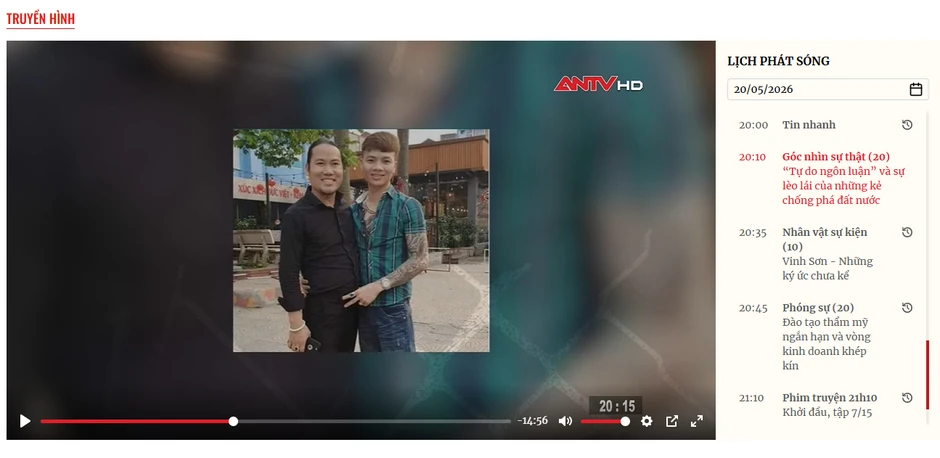 Truyền hình Công an Nhân dân đưa tin về "gã hề" Vượng Râu Truyền hình Công an Nhân dân đưa tin về "gã hề" Vượng Râu