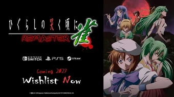 Tựa game mạt chược "Higurashi no Naku Koro ni Jong" được làm mới cho PC và console: Bổ sung cơ chế "gian lận", ấn định đổ bộ năm 2027