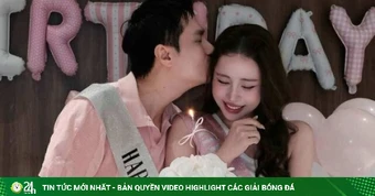 Việt Anh hôn Quỳnh Nga trong tiệc sinh nhật chung