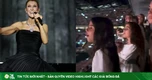 Vợ Ronaldo đưa ba con gái đi xem concert Celine Dion