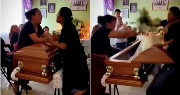 Vợ và "tiểu tam" đánh ghen ngay trong tang lễ của người chồng, nắp quan tài cũng bị lật mở