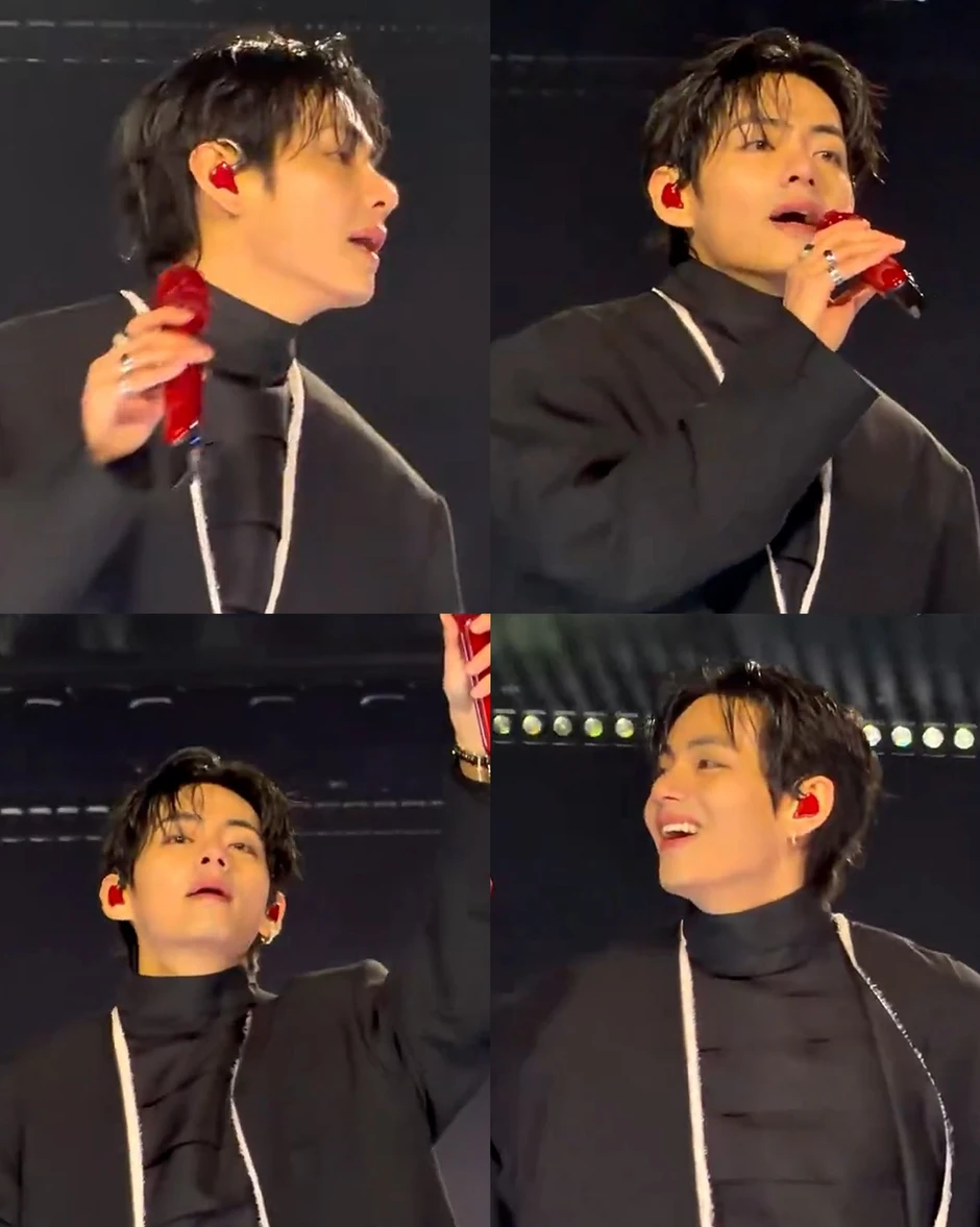 Zoom cận visual Jung Kook - V ở concert Gwanghwamun: Nhan sắc không vết gợn xước