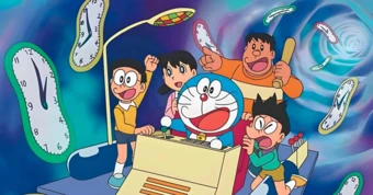 Lý do nhóm Doraemon thường xuyên dùng cỗ máy thời gian nhưng không bị xử lý