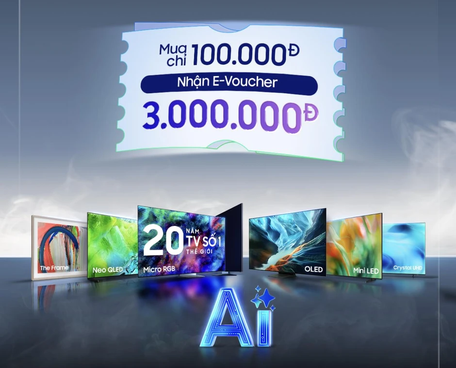 Samsung ra mắt loạt AI TV 2026 mở bán độc quyền trên nền tảng trực tuyến, đi kèm nhiều ưu đãi hấp dẫn Samsung ra mắt loạt AI TV 2026 mở bán độc quyền trên nền tảng trực tuyến, đi kèm nhiều ưu đãi hấp dẫn