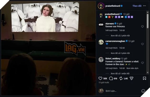 Con Gái Cố Diễn Viên Carrie Fisher Chia Sẻ Hình Ảnh Kỷ Niệm Ngày Star Wars