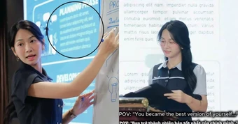 Lê Bống khoe vai trò giảng viên, nhưng cụm “Lorem Ipsum” trên slide mới là thứ gây chú ý