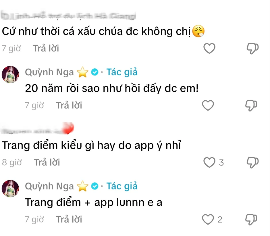 Quỳnh Nga nói thẳng khi bị chê dùng app quá đà, mặt lạ không thể nhận ra