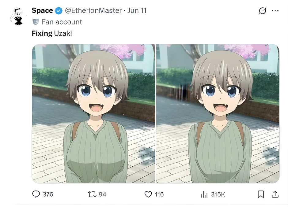 Sửa thiết kế nhân vật nữ anime để thu nhỏ vóc dáng: Fan-art nhận triệu view nhưng hứng trọn "gạch đá" từ fan