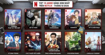 Top 10 anime đáng xem nhất trên Netflix trong tháng 8/2026