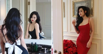 Vũ Thúy Quỳnh thả dáng quyến rũ với bikini cut-out trong chuyến nghỉ dưỡng