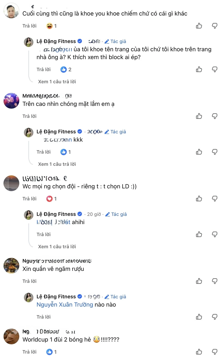 "Nữ thần phòng Gym" Lệ Đặng hòa nhịp cùng World Cup "Nữ thần phòng Gym" Lệ Đặng hòa nhịp cùng World Cup