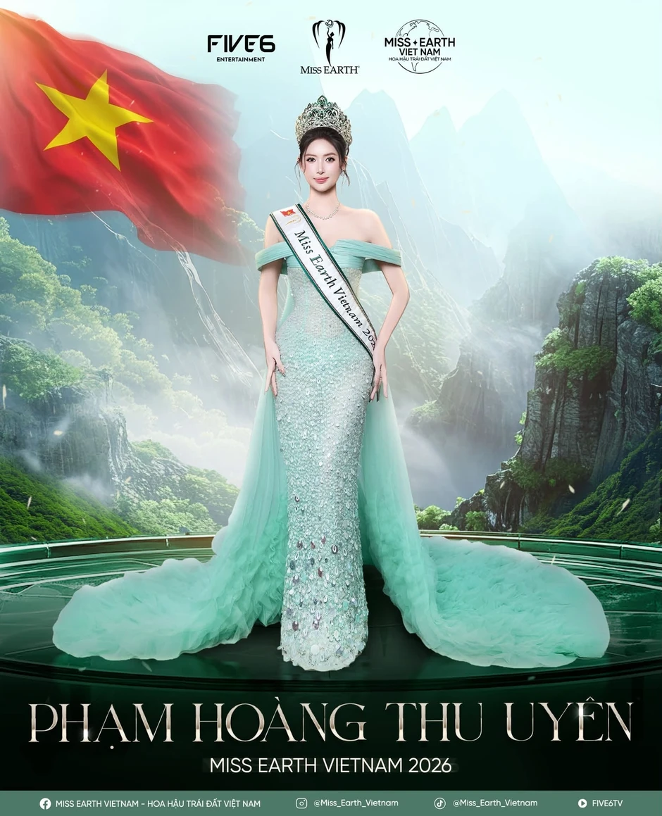 Hot girl 'ngủ gật' Phạm Hoàng Thu Uyên chính thức thành đại diện Việt Nam tại Miss Earth 2026