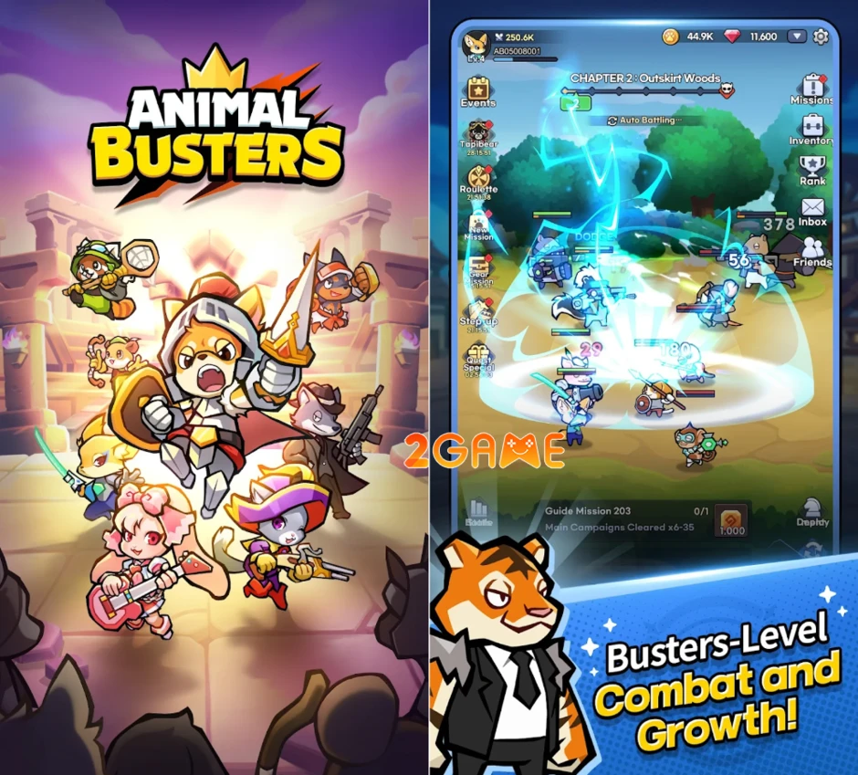 Animal Busters: Idle RPG - Phiêu lưu giải trí cùng các sinh vật siêu đáng yêu