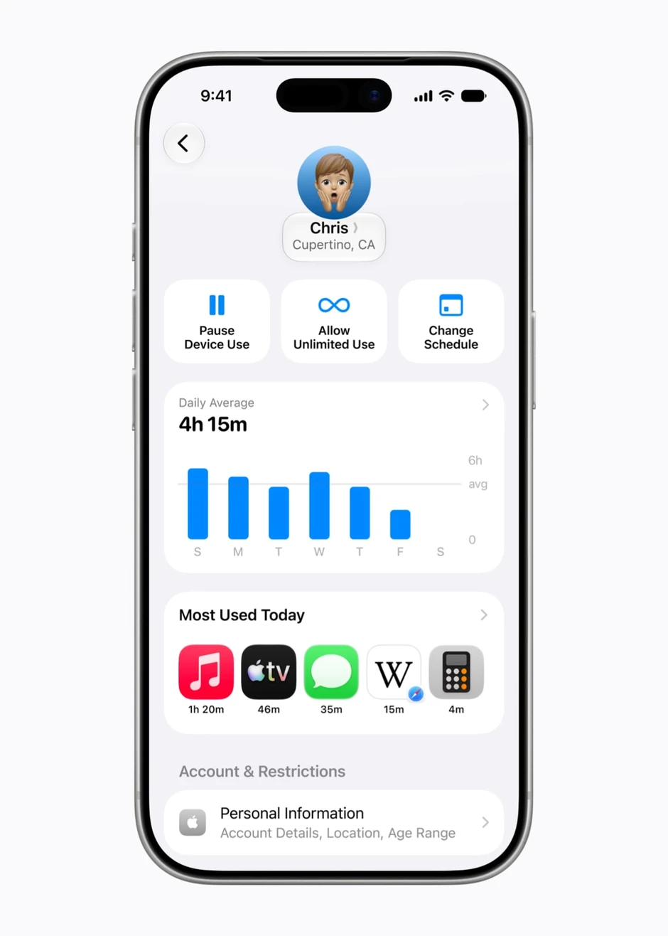 Apple nâng cấp các tính năng an toàn cho trẻ em, trao thêm quyền kiểm soát thông minh cho phụ huynh