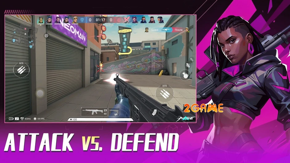 AUTO-FIRE: Cyberpunk FPS - Trận chiến đấu súng 5v5 cuồng nhiệt trên Mobile
