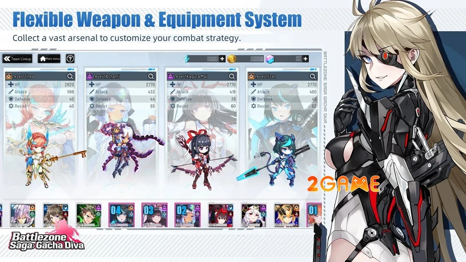 Battlezone Saga: Gacha Diva - Cùng các nữ thần viết nên bản anh hùng ca định mệnh