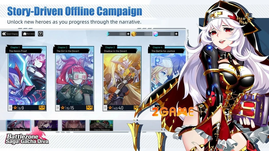 Battlezone Saga: Gacha Diva - Cùng các nữ thần viết nên bản anh hùng ca định mệnh