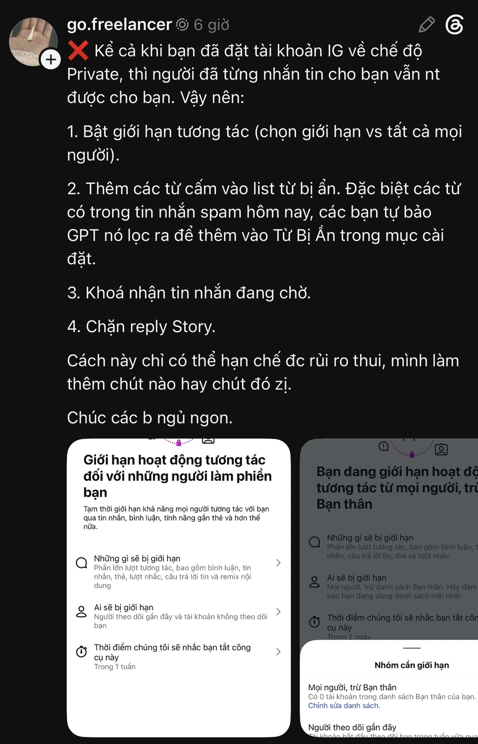 Bị đình chỉ tài khoản IG trăm nghìn follow vì hành vi gạ gẫm, chính chủ lên tiếng oan ức