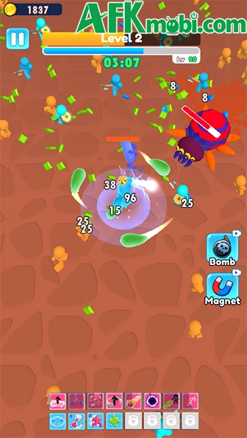 Blob Heroes game hành động sinh tồn roguelike đơn giản