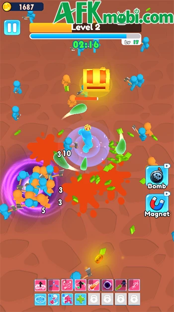 Blob Heroes game hành động sinh tồn roguelike đơn giản