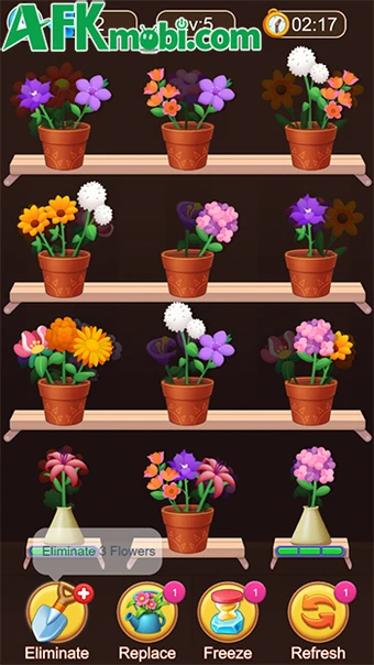 Bloom Match Story game giải đố cho bạn sắp xếp những chậu hoa