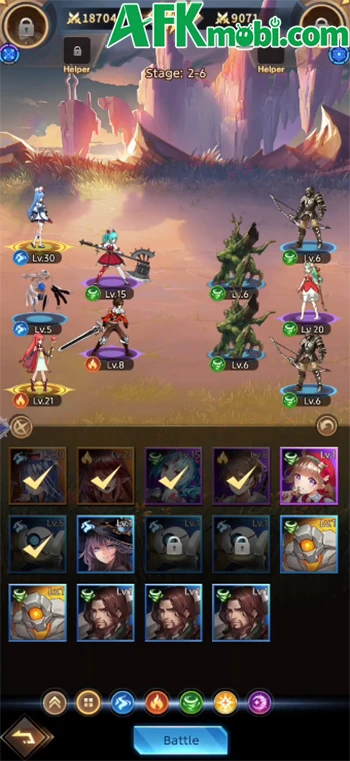 Chỉ huy dàn waifu cực nét chống lại thế lực bóng tối trong game Girls' Connect: Idle RPG