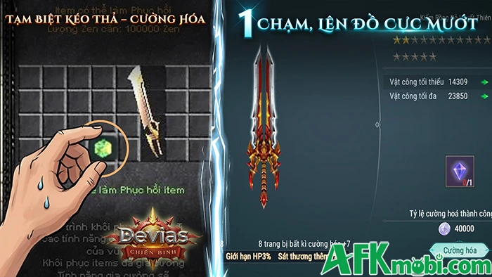 Chiến Binh Devias game MMORPG thế hệ mới dựa trên MU