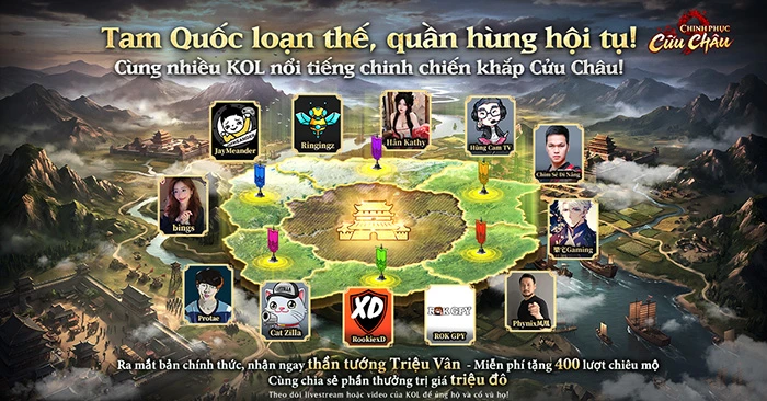 Chinh Phục Cửu Châu chính thức mở Open Beta, giải đấu tiền thưởng trị giá 1 triệu USD đồng loạt mở