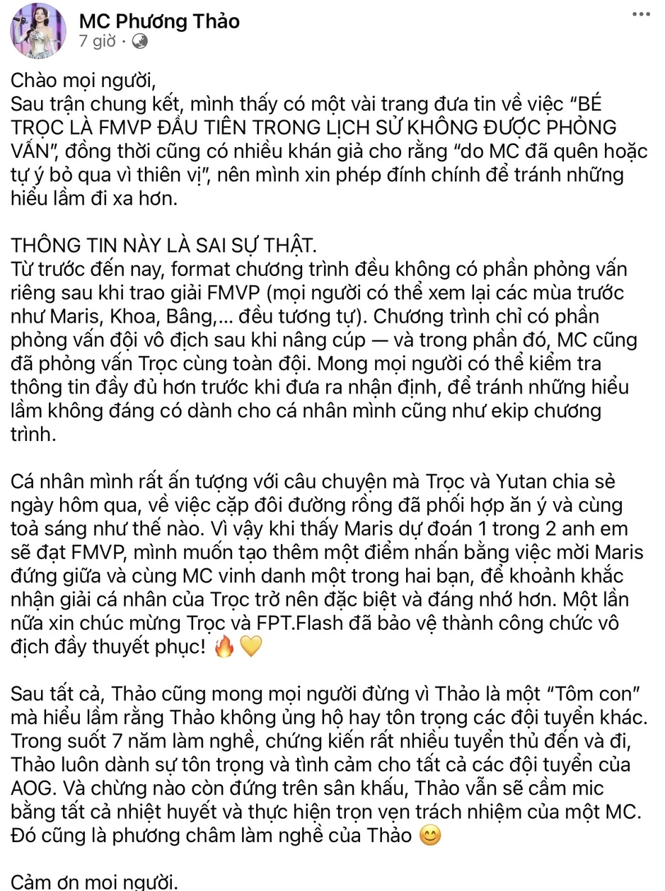 Chuyên nghiệp như Phương Thảo vẫn bị chỉ trích?