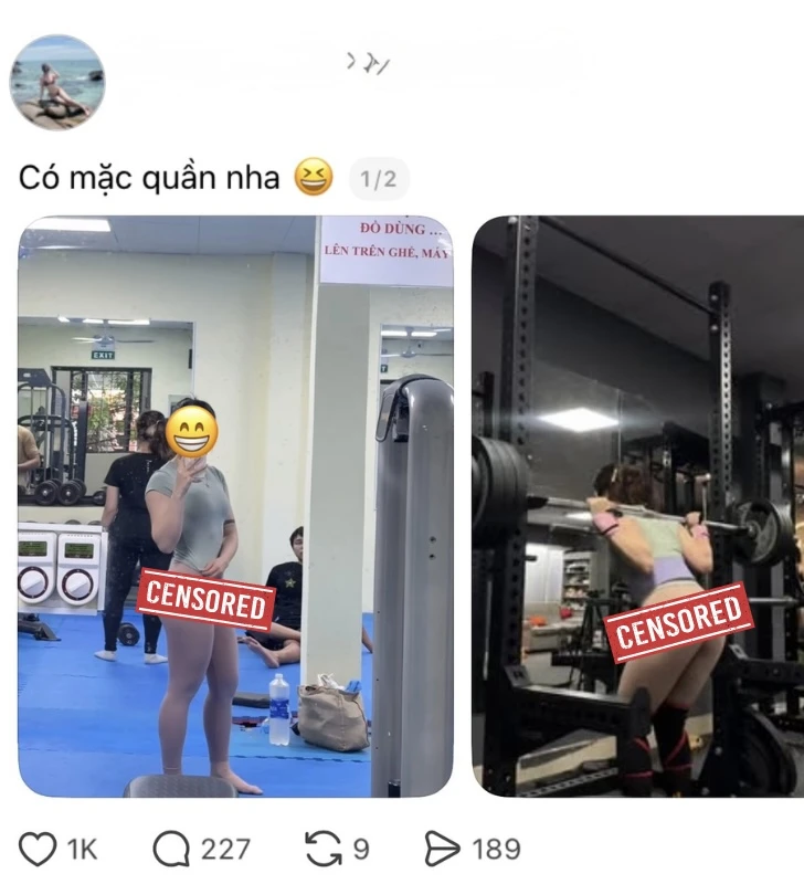 Diện chiếc quần tàng hình, nữ gymer trở thành tâm điểm tranh cãi