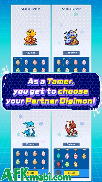 DIGIMON UP game idle lấy chủ đề Digimon đến từ Bandai Namco