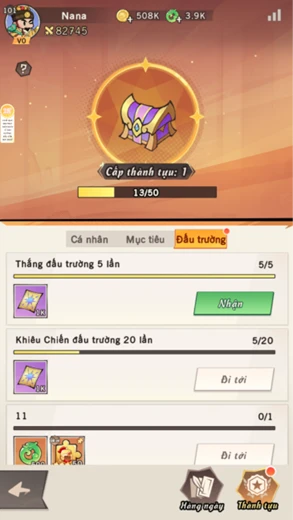 Đội Tướng Nhí Nhố - Nhiệm vụ Đấu Trường cạnh tranh thứ hạng