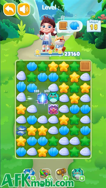 Dream Mania Happy Match game xếp khối lấy chủ đề sinh vật biển