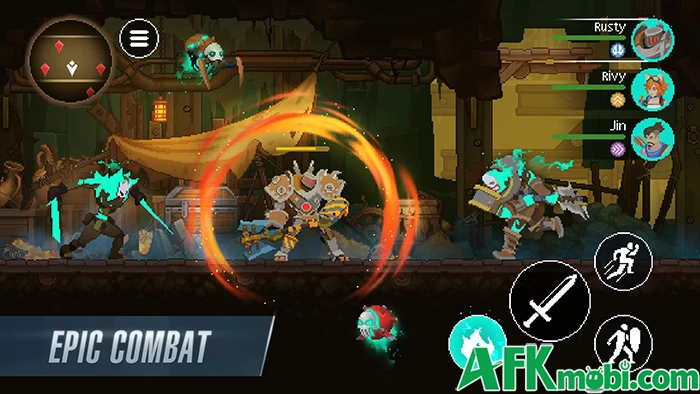 Driftfall: Pixel Action RPG game hành động platformer cuộn cảnh