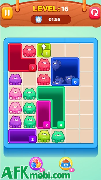 Drop The Cat game giải đố gom hết mèo cùng màu vào hố